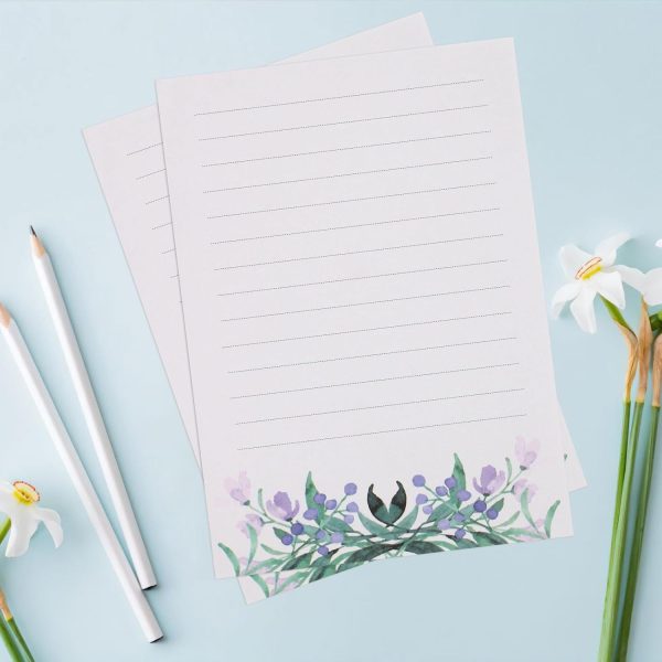 36 PCS Writing Paper and Envelopes Set,Warm Floral Themed Stationary Set for Wedding Invitations Wishes,24 Lined Stationery Paper with 12 Envelops - Image 5