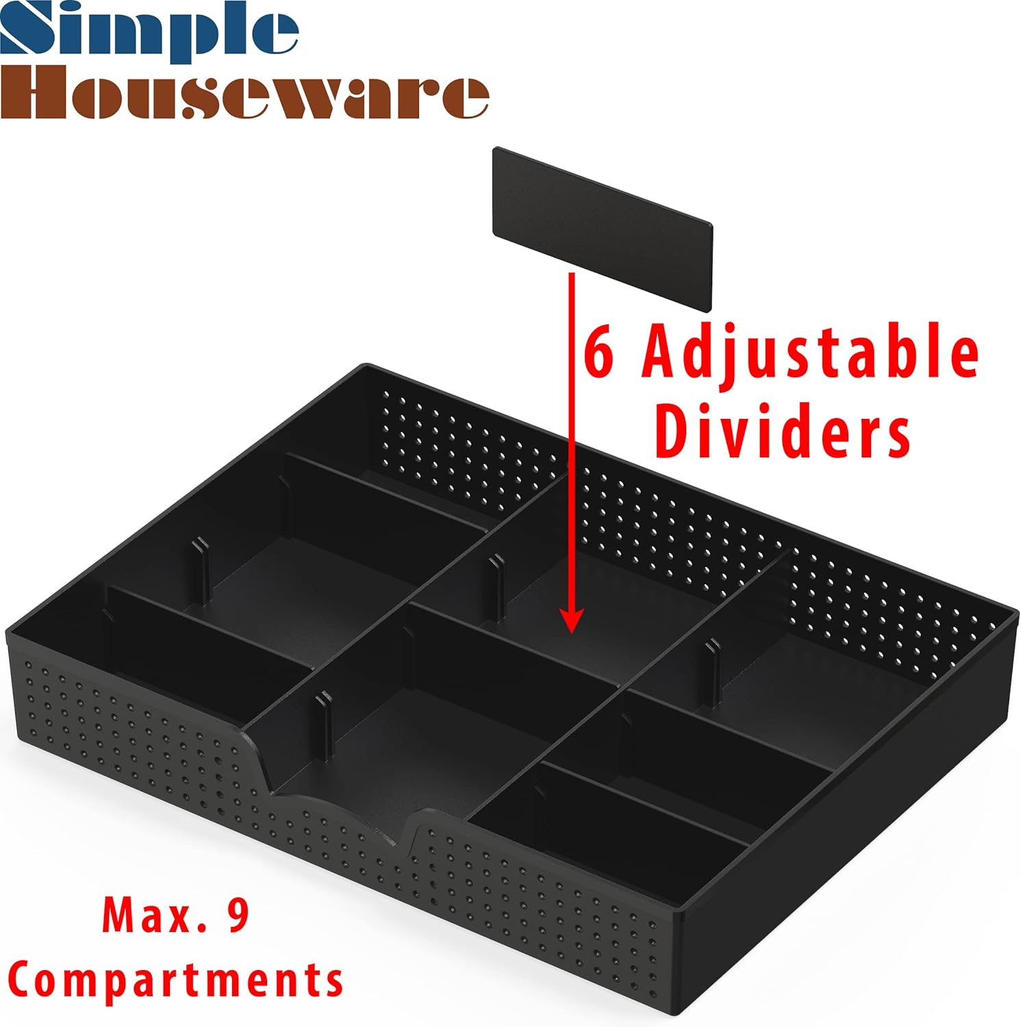 Simple Houseware Desk Dual Monitor Stand Riser with Drawer, Black - Image 2