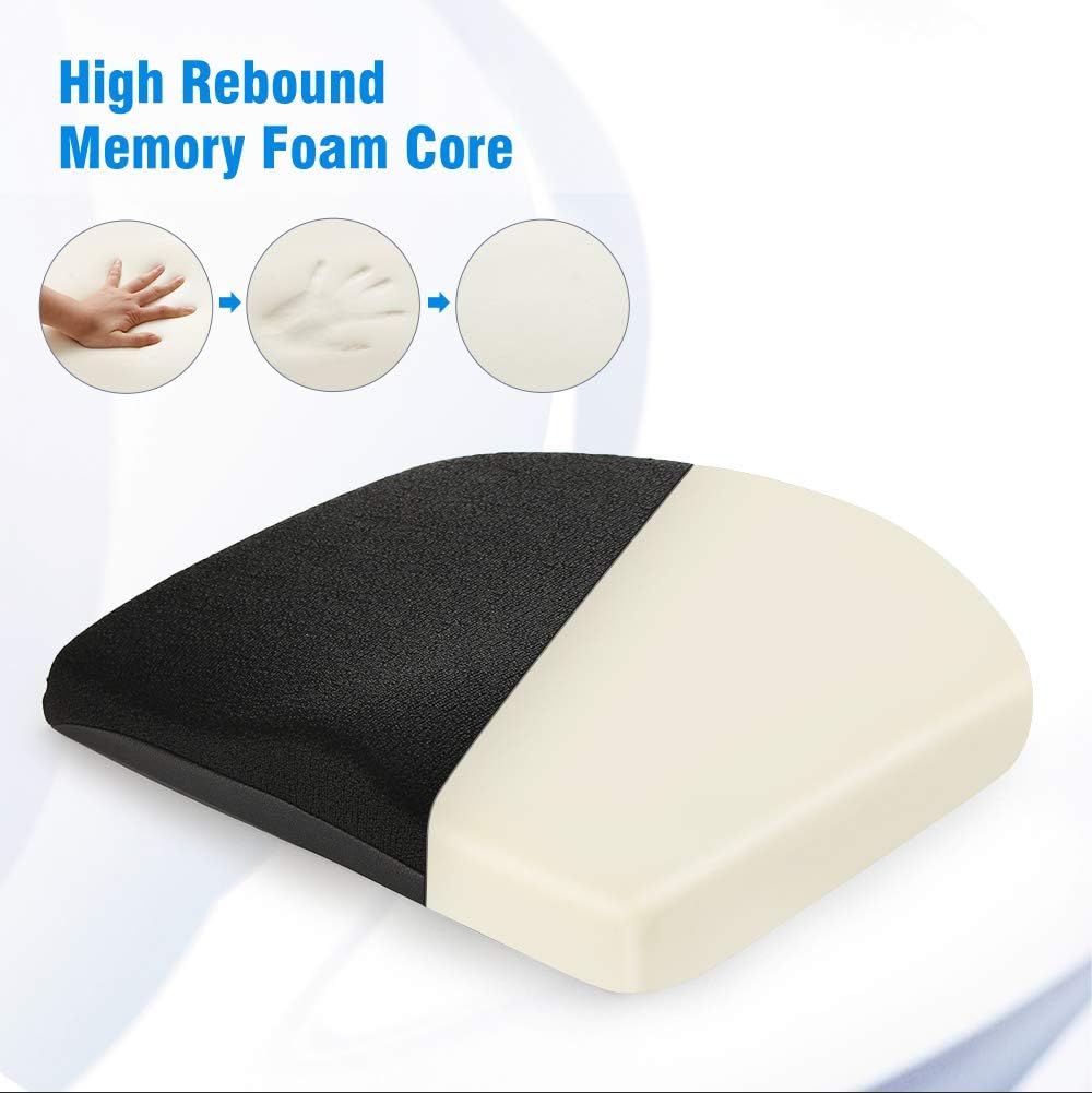 Tsumbay Memory Foam Seat Cushion, Office Soft Seat Cushion with Carry Handle, Washable Cover, Comfortable Coccyx Cushion for Home Office Chair Pad, Car Seat, Wheelchair -Black - Image 5